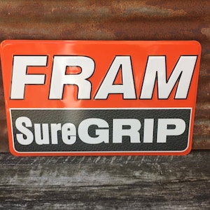 Vintage Fram Oil Filter Sign Car Auto metal sign advertising garage gas station sign Car auto 16x26 Inch