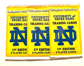 1980s Notre Dame Football Trading Cards: Collegiate Collection, Unopened Pack