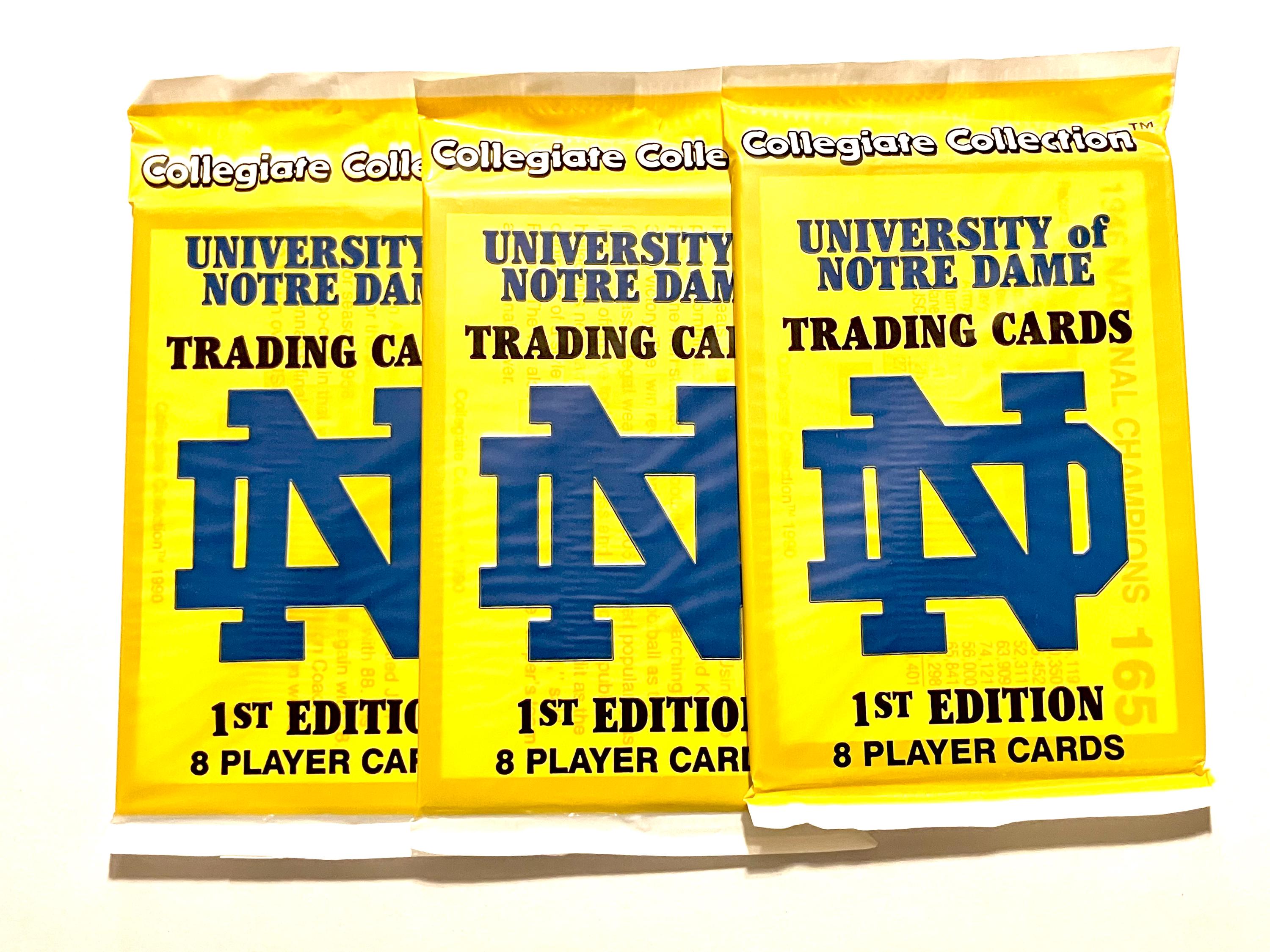 1980s Notre Dame Football Trading Cards: Collegiate Collection, Unopened  Pack - Etsy