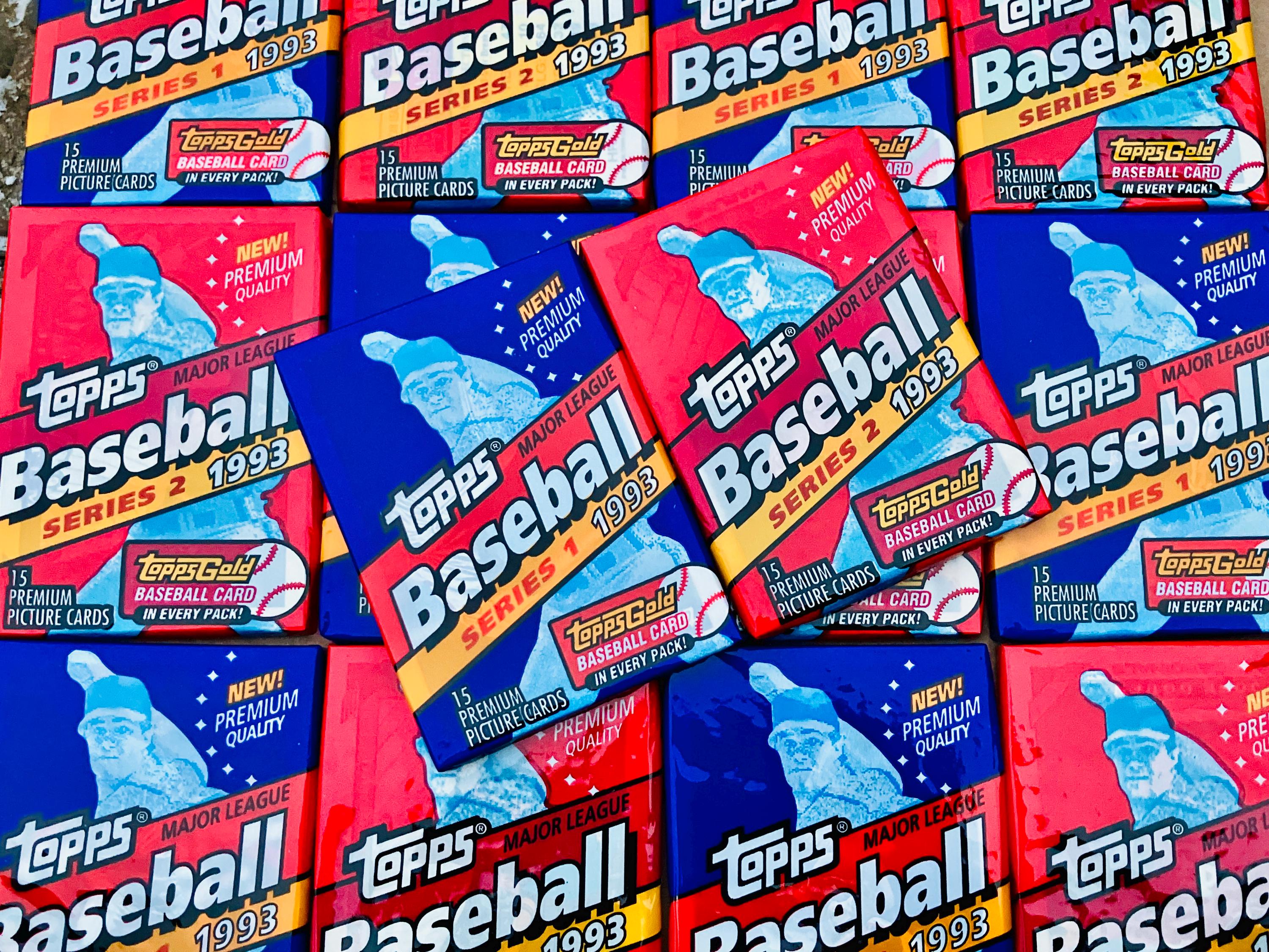 Vintage Baseball Cards Unopened Topps 1993 Series 1 or Series 2