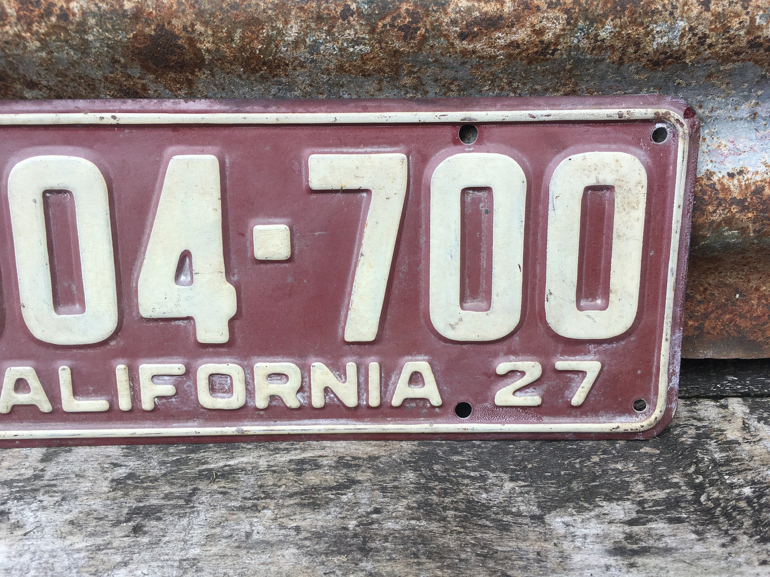 Authentic 1927 California License Plate Antique Old Number - Etsy
