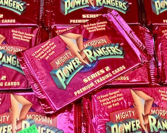 Original Vintage Mighty Morphin Power Ranger Cards TV Show Pack of Cards 1990s Trading Cards Series 2 Power Ranger Cards