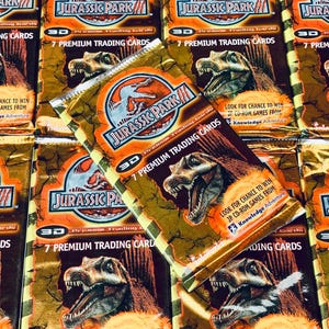 Vintage Jurassic Park 3 Movie Cards JP 3 Inkworks Unopened Pack Cards Dinosaur Movie 3D Trading Cards 2001 Collector Cards