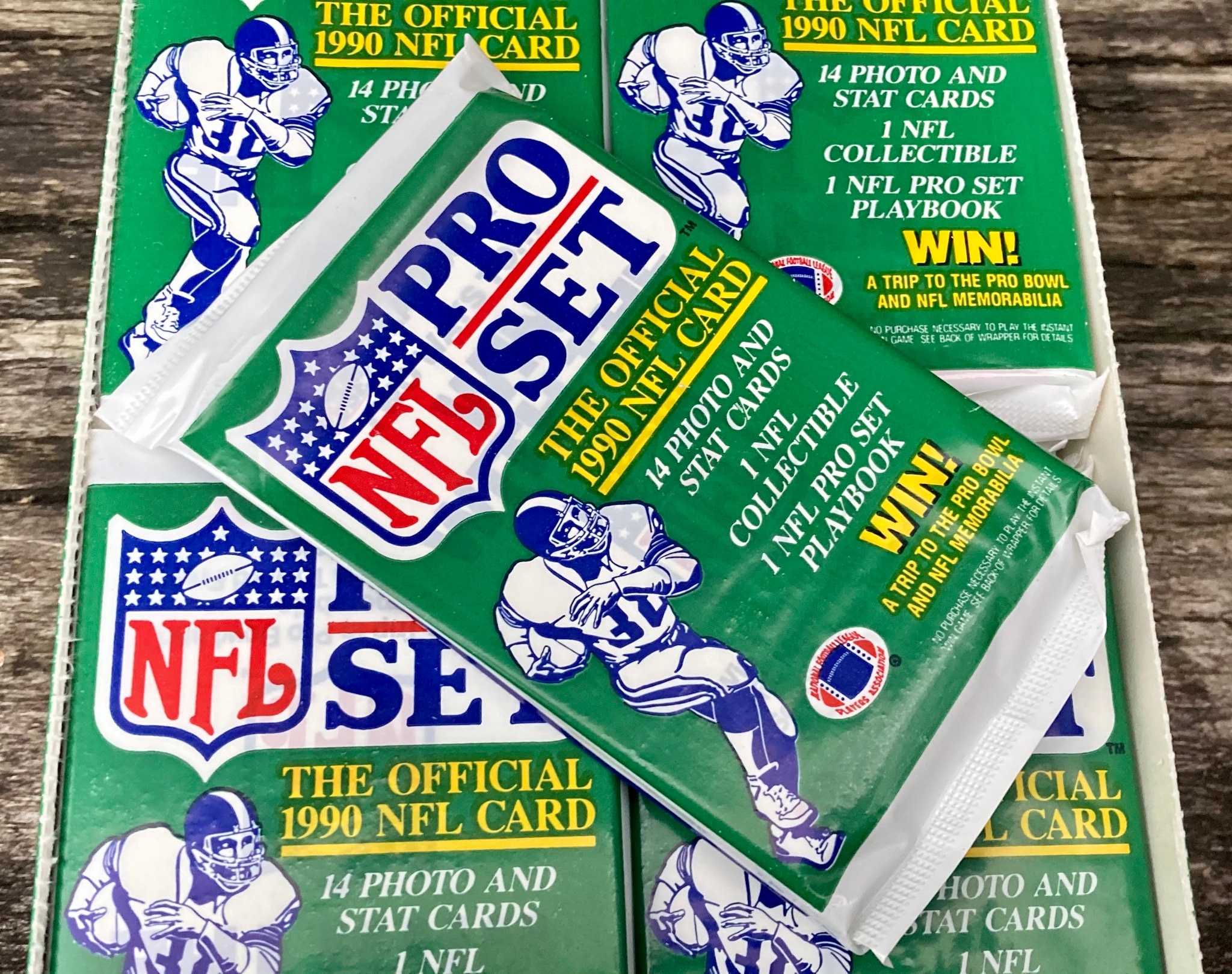 Authentic Vintage Football Card Packs Pro Set 1990 NFL Unopened