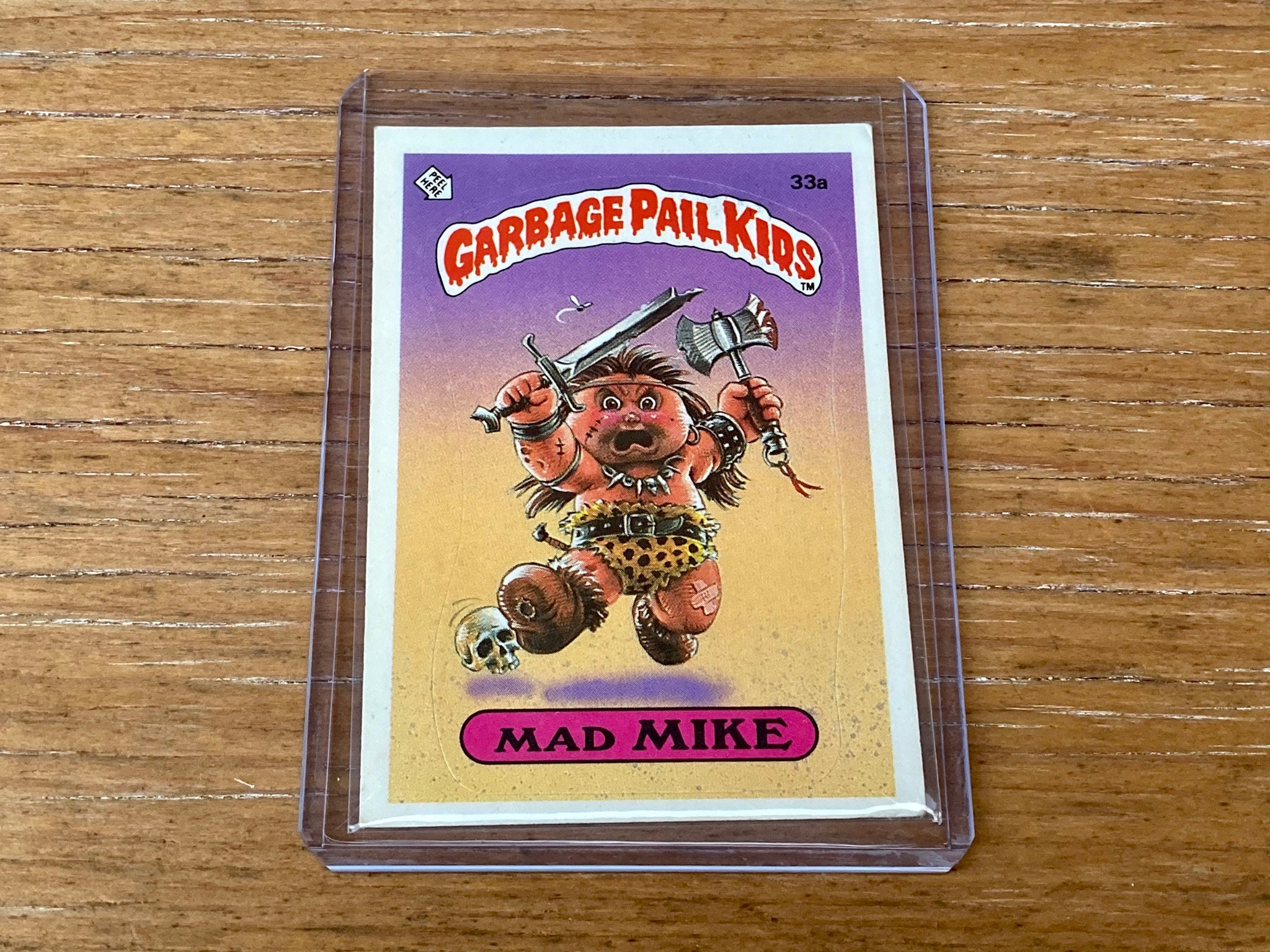 Vintage Garbage Pail Kids Card Mad Mike 33a Original Series 1 Card