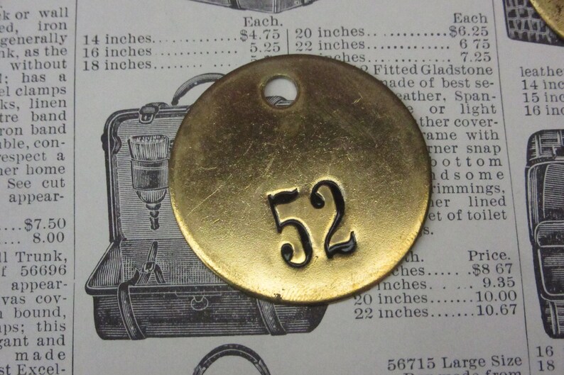 Number 80 Tag Charm Brass Number Tag 1 12 Inch Shiny #80 Tag Vintage Tag Industrial Identification Tag Lucky Number House Number Keychain