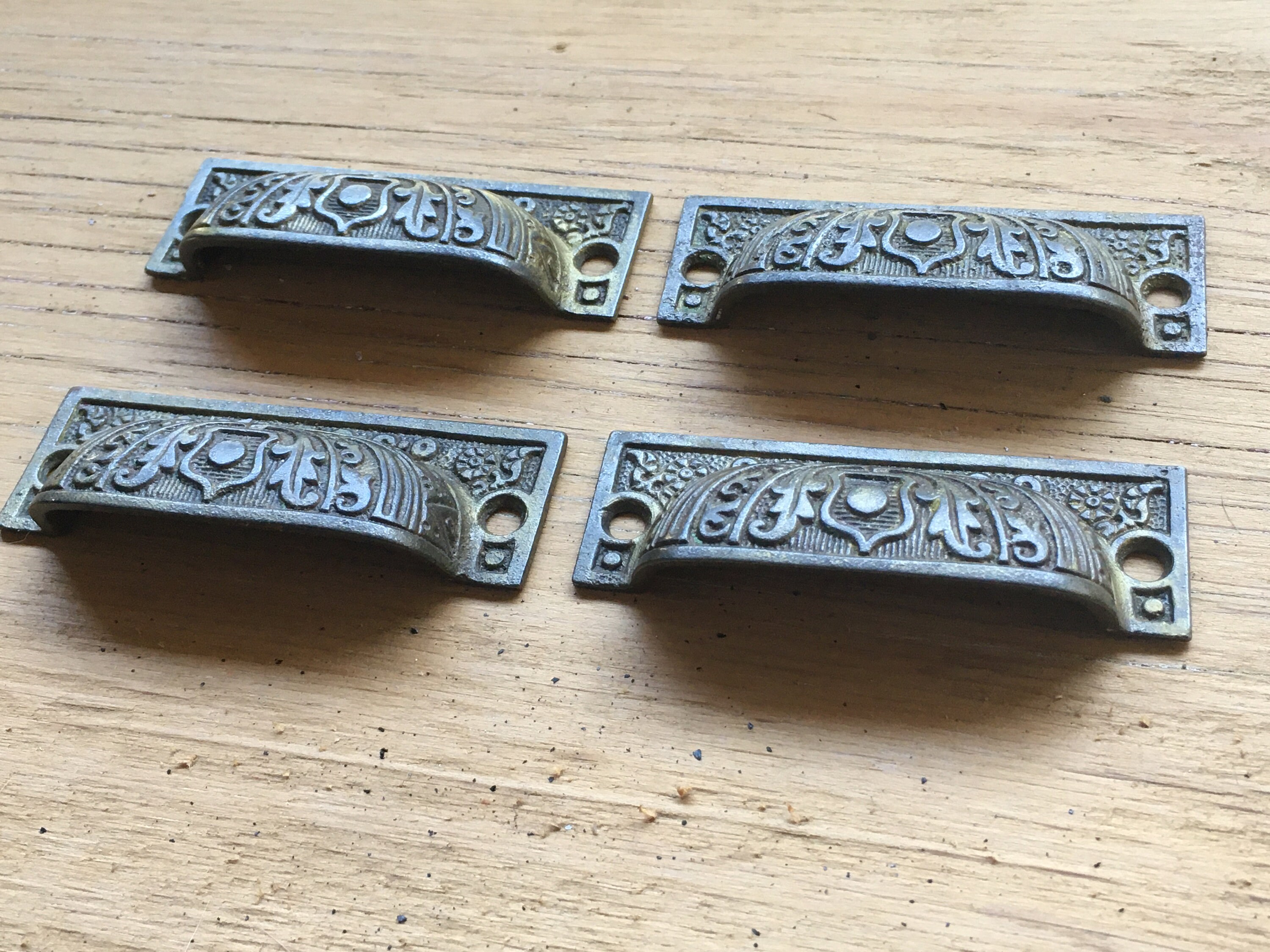 Conjunto emparejado 3 1/4 pulgadas antiguo hierro metal drawer | Etsy