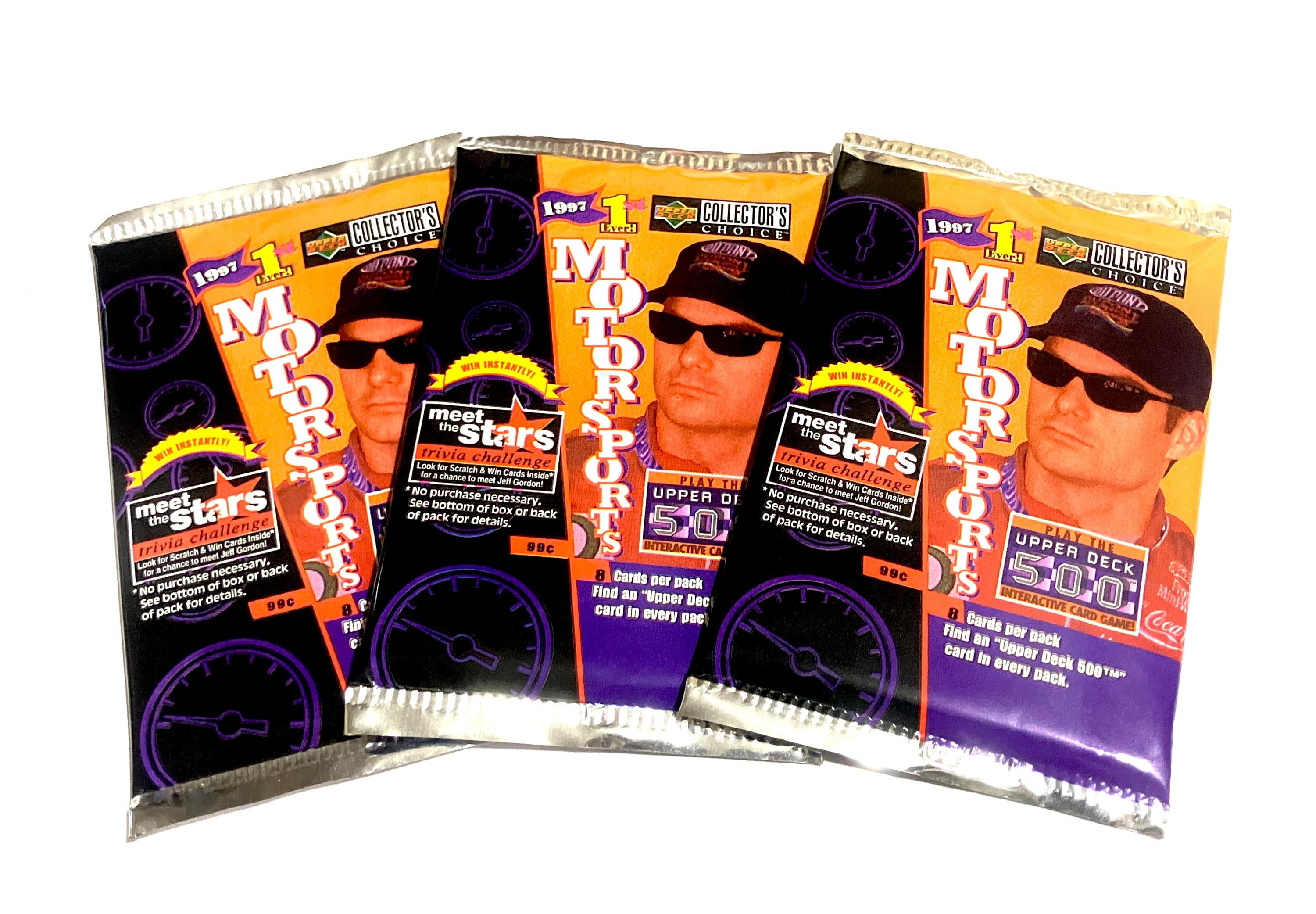 Vintage 1997 NASCAR Racing Trading Card Packs Upper Deck Victory