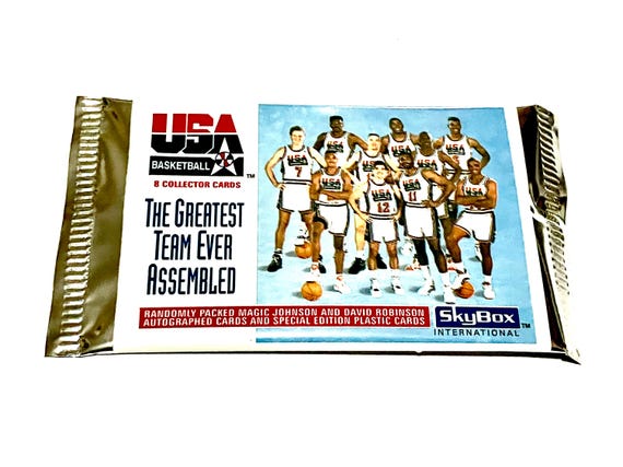 1992 USA Dream Team Basketball Card Packs Vintage Skybox NBA