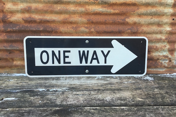 Metal Road Sign One Way Arrow Metal Original Road Sign Street Sign