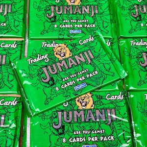 Authentic Jumanji Movie Trading Cards Unopened Packs of Cards from the Movie Vintage 8 Cards Per Pack 1990s Movie Skybox