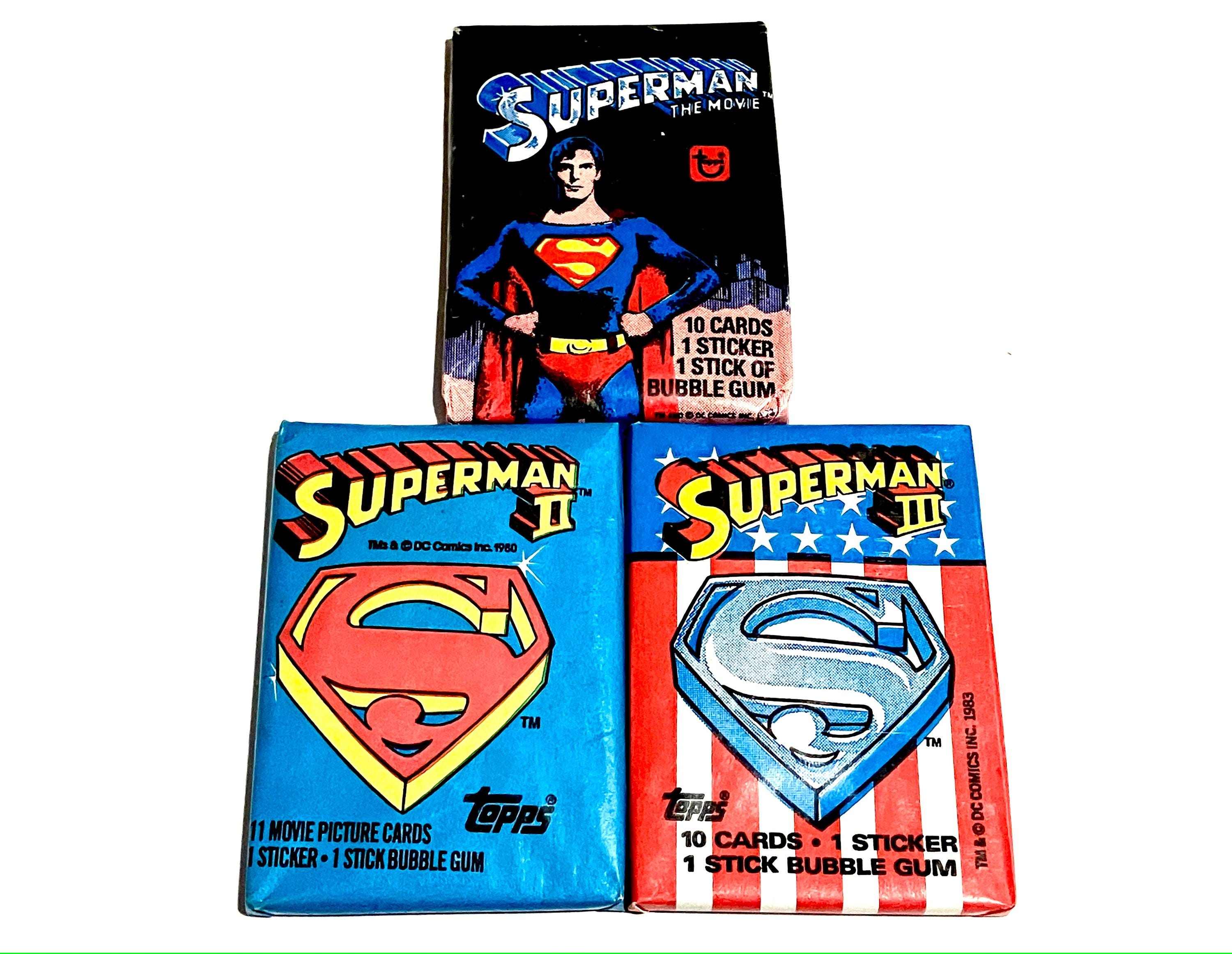 rare superman cards First Movie and Stickers Set 1978 A master of misdirection rare dc cards rare dc