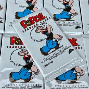 Vintage Popeye Trading Cards Collectors Cards 6 Cards per Pack 1992 Comic Book Cards Popeye the Sailor Man Cartoon