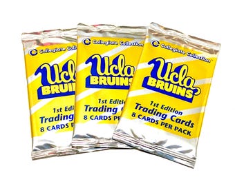 Vintage UCLA University California Bruins College Cards Unopened Pack Of Trading Cards 1980s Collegiate Collection
