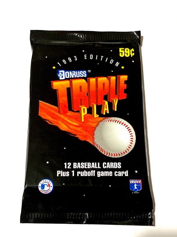 1993 Triple Play Baseball Cards Donruss Vintage Packs of Baseball