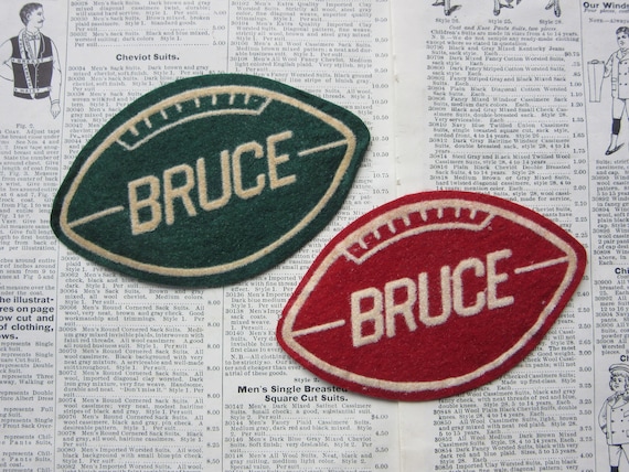 Vintage Name Patch BRUCE Football Price per (1) P… - image 1