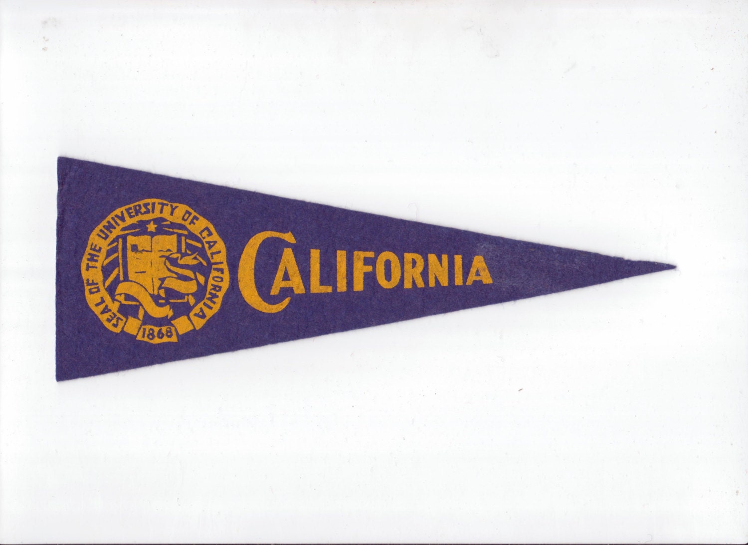 Vintage College Pennant CALIFORNIA University 10 Inch Vtg Etsy