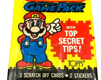 Authentic Nintendo Game Packs Vintage Scratch-off Game Stickers