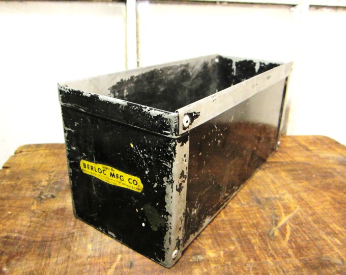 Antique Industrial Metal Bin or Box for Storage or Display Etsy