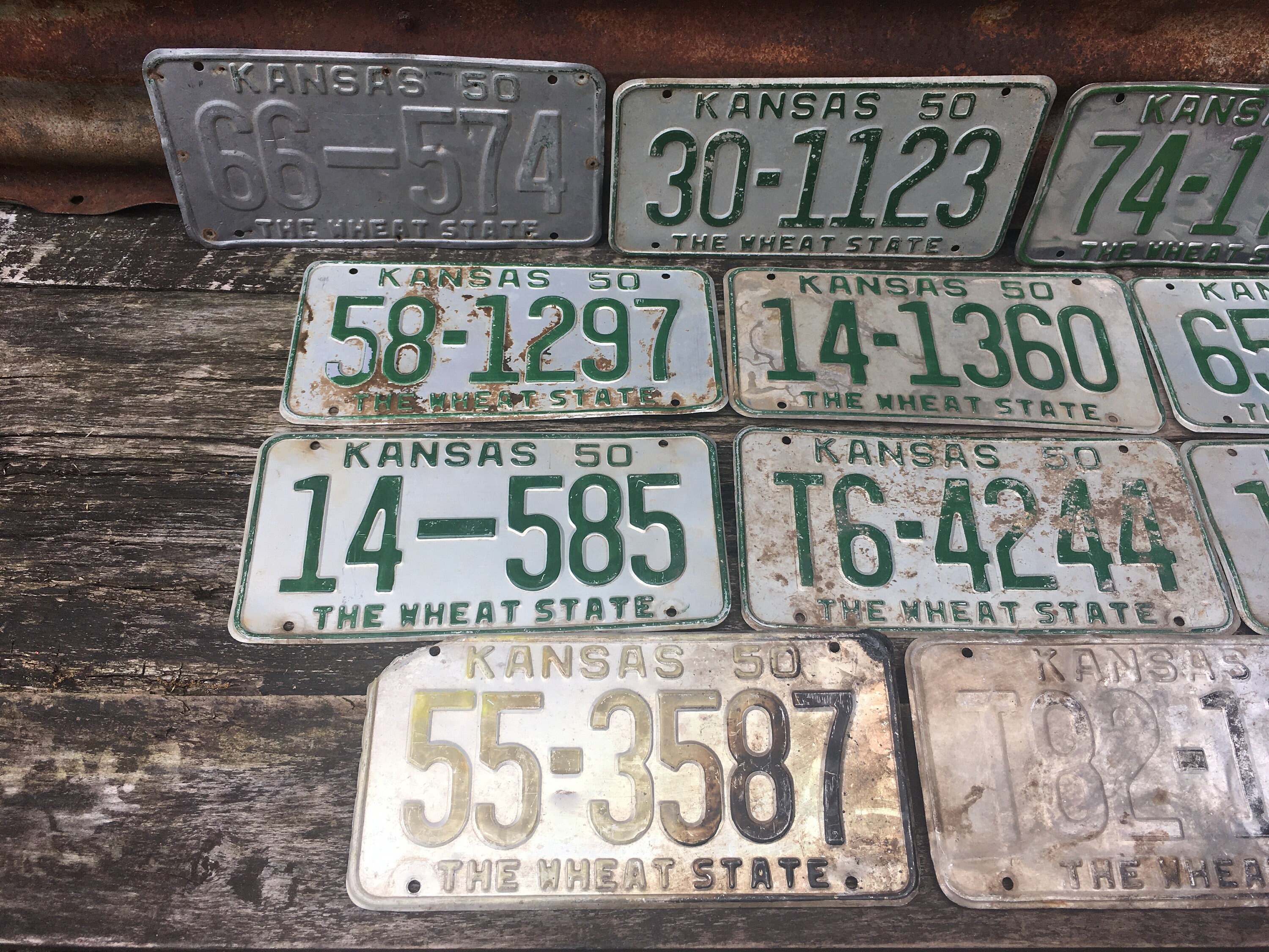 【ヴィンテージ】KANSAS’66 ナンバープレート 1989 Kansas WHEAT Vintage License Plate # GKV 666 - Etsy