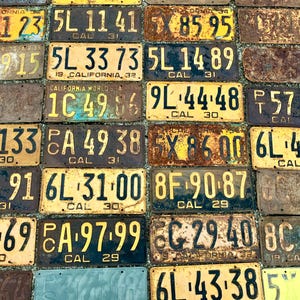 Authentic California License Plates 1920s 1930s & 1940s Vintage License Plate Number Old Tag Antique Automobile License Plate S