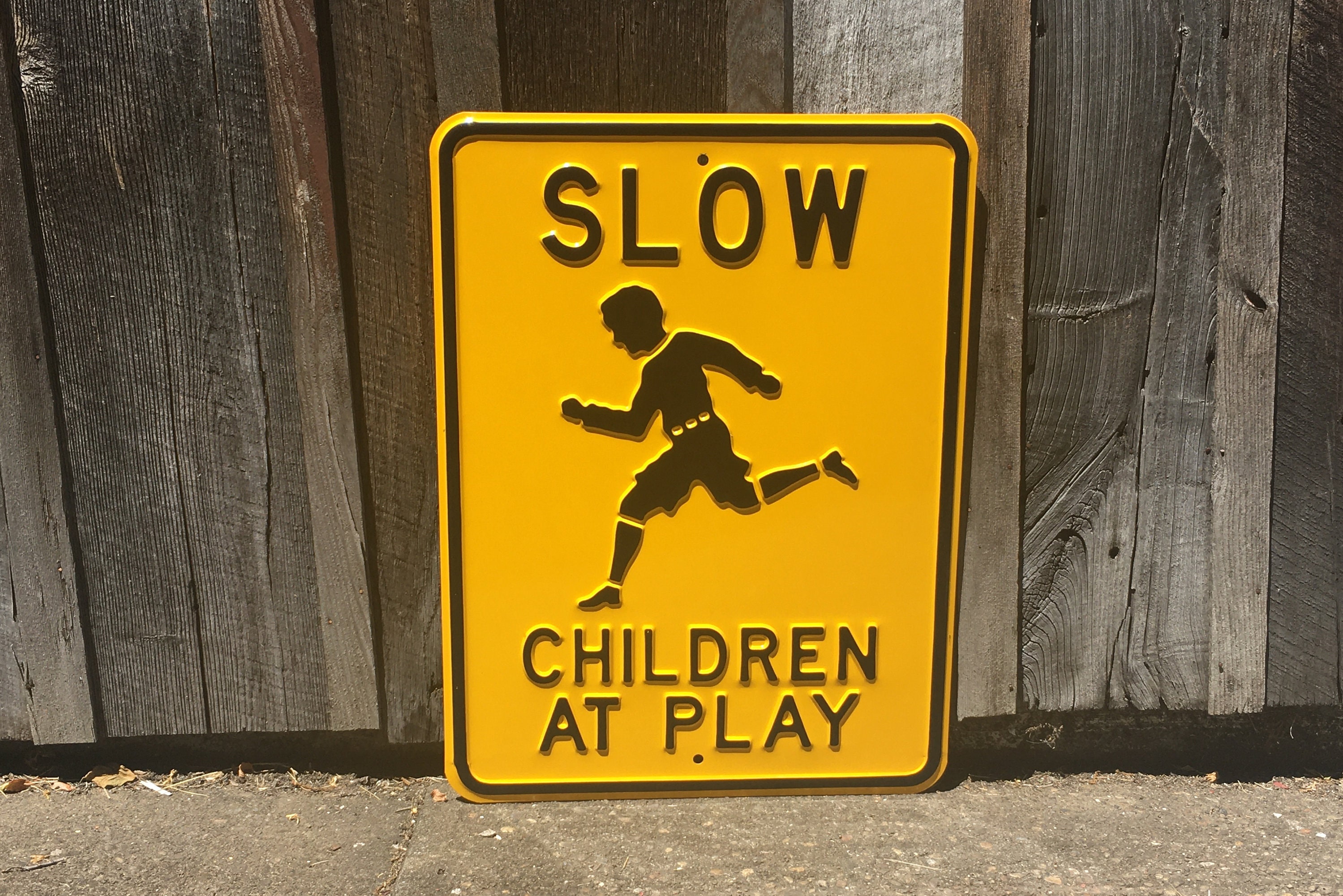 "Slow Down Children at Play" Double-Sided 23"x23" Yard Sign  