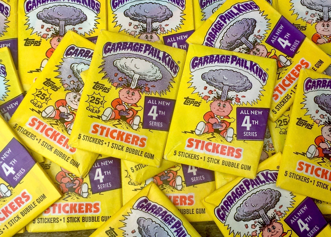 Price per Pack (1) Vintage Garbage Pail Kids Sticker Cards Topps 1986 ...
