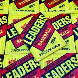 Vintage Baseball Cards Unopened Topps 1987 League Leaders Mini Cards MLB Pack Of Cards Topps 1987 Never Opened Cards 80s Wax Pack 1980s