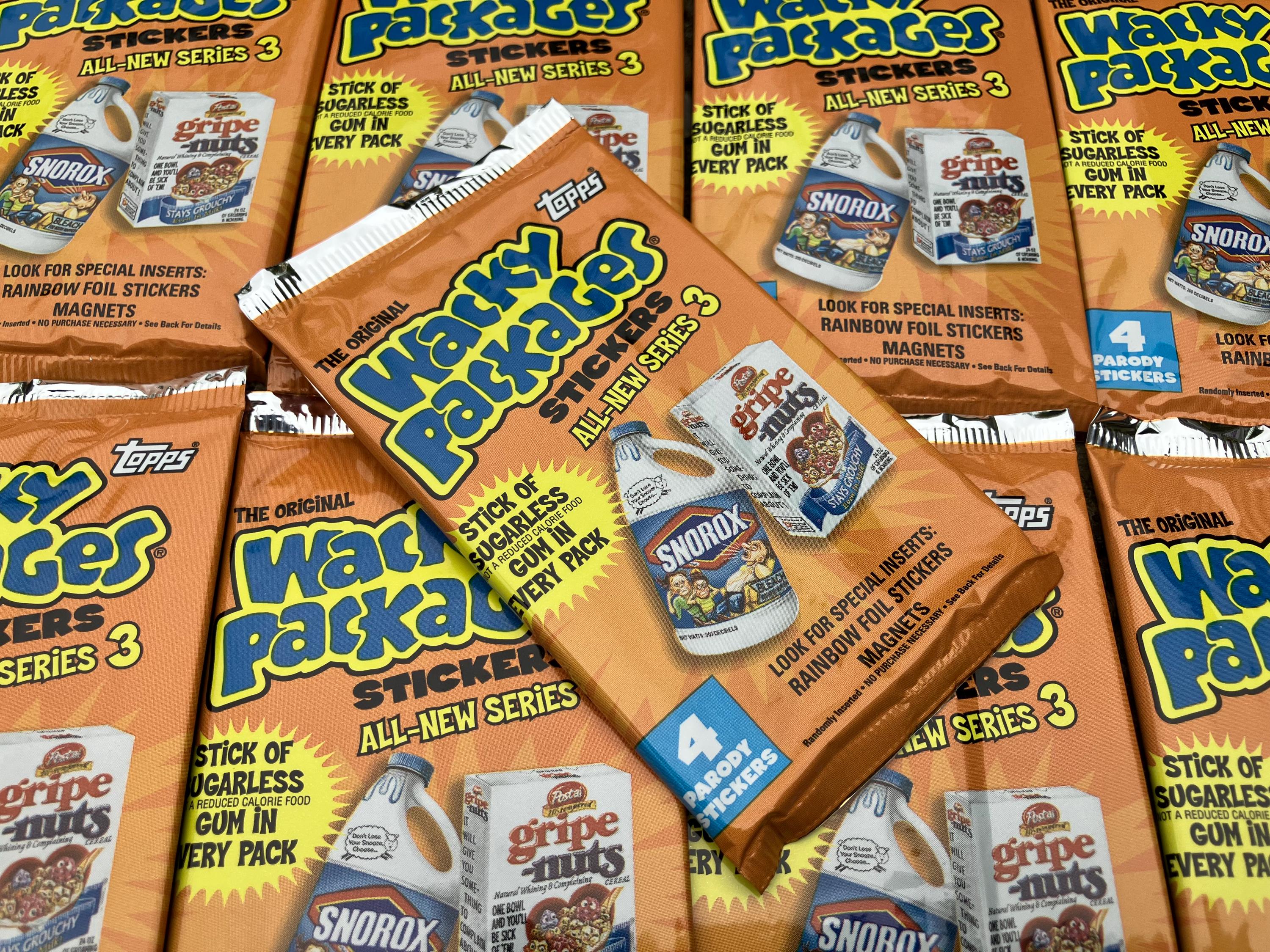 Wacky Packages Sticker Cards Topps All New Series 3 Cards Unopened