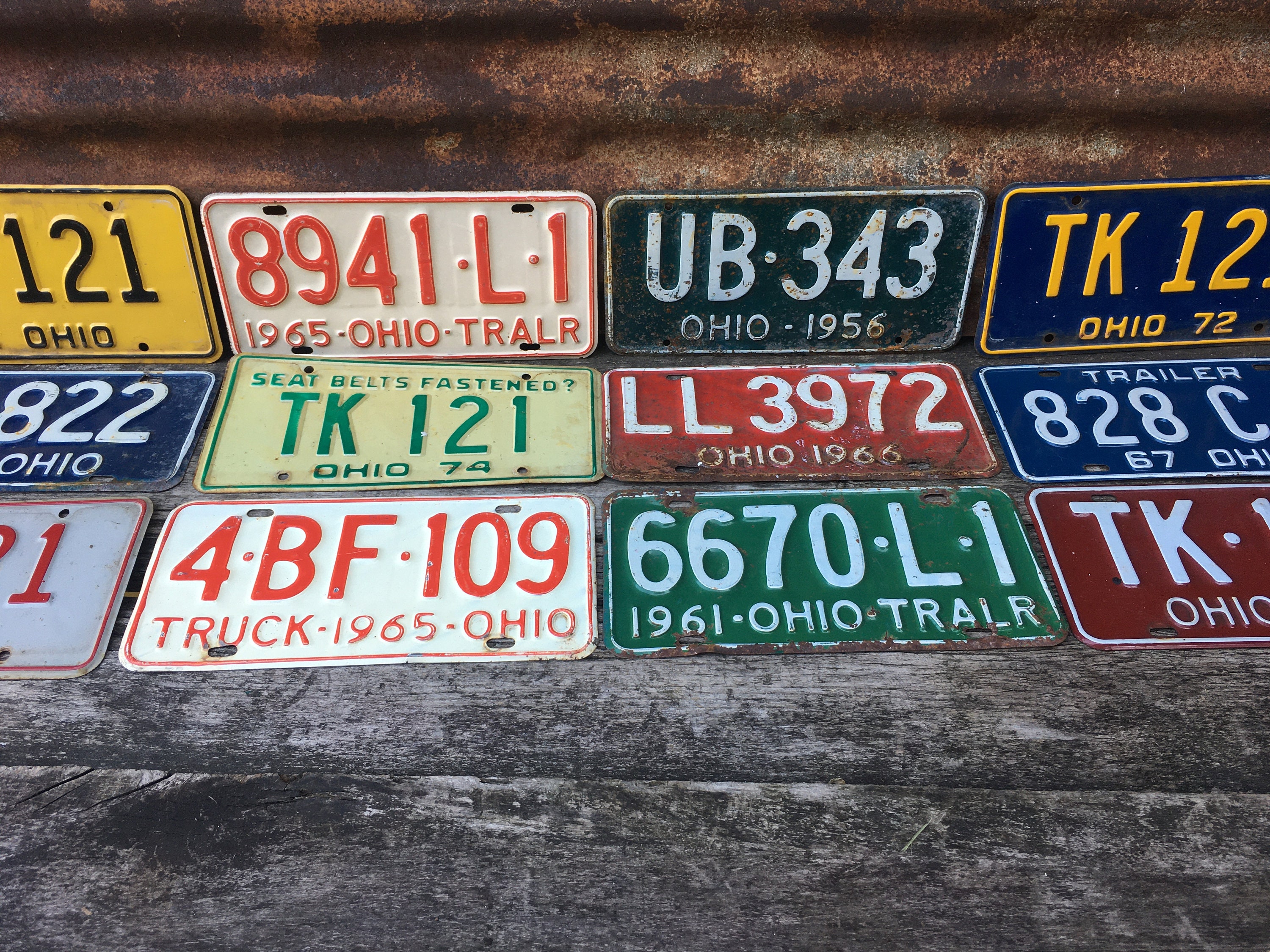 Choice of Ohio License Plate Vintage Antique License Plate Etsy