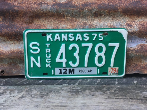 Vintage 1975 1978 Kansas License Plate Original Old Ks License Etsy
