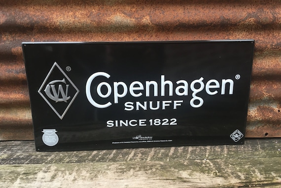 why is copenhagen tobacco called copenhagen Original Copenhagen Sign Chewing Tobacco Sign Cope General Store 12x24  Inches
