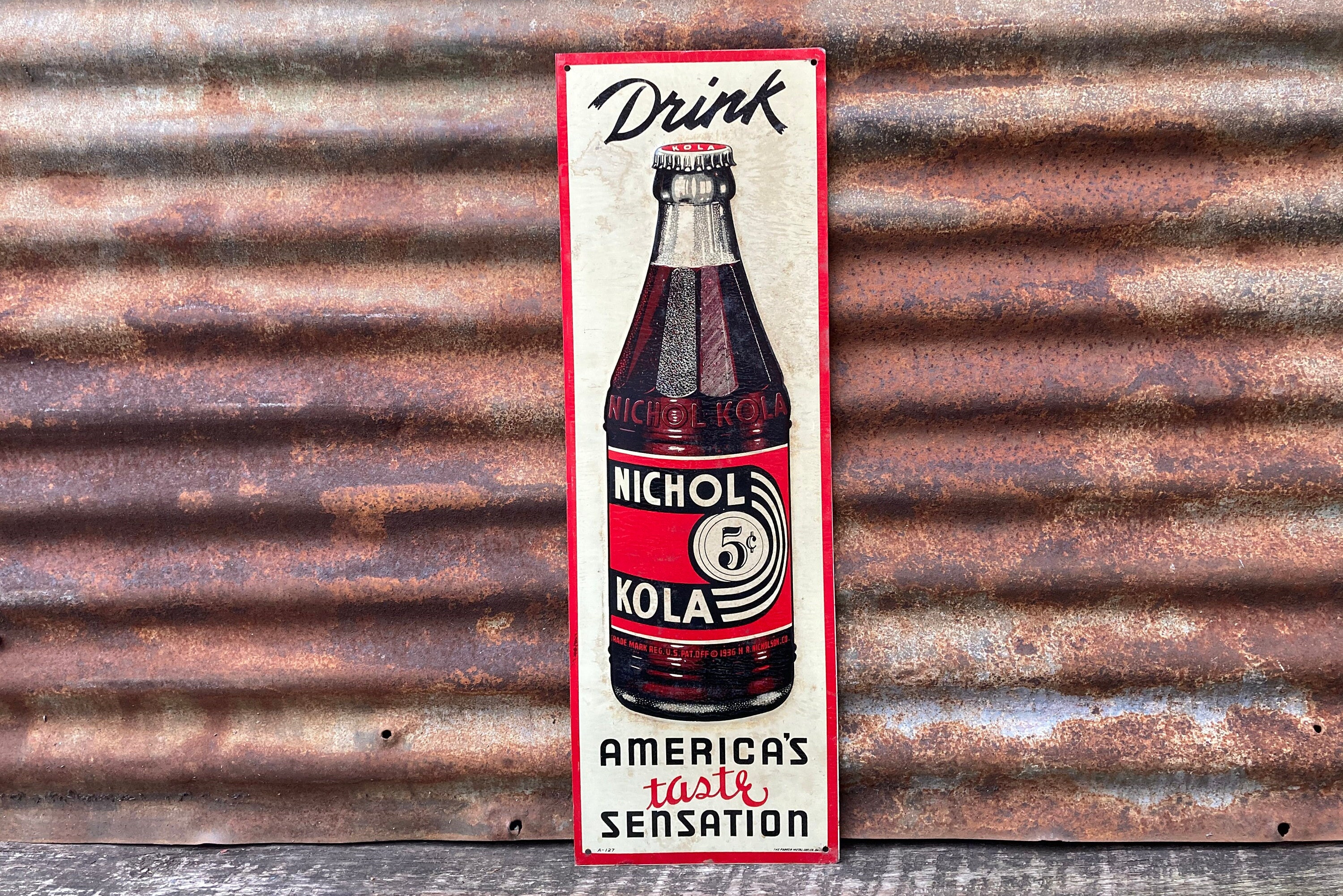 NICHOL KOLA 1950s ニコル・コーラアンティーク看板