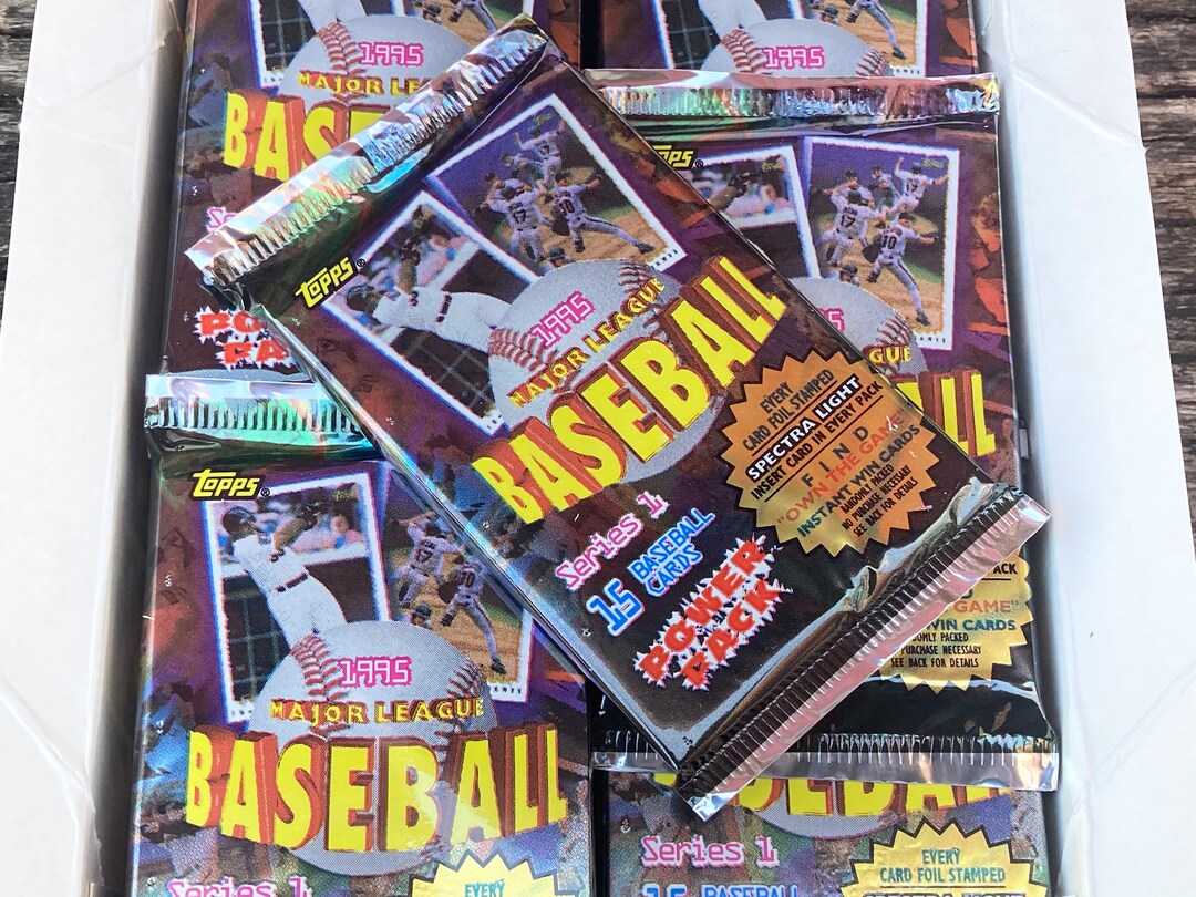 Vintage Baseball Cards Pack Unopened Topps 1995 MLB Pack of Cards Topps