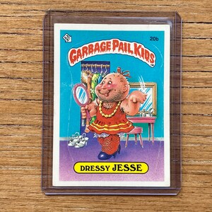 Vintage Garbage Pail Kids Card Dressy Jesse 20b Original Series 1 Card Vintage GPK Sticker Cards Topps 1st Series Trading Card 1985 Z
