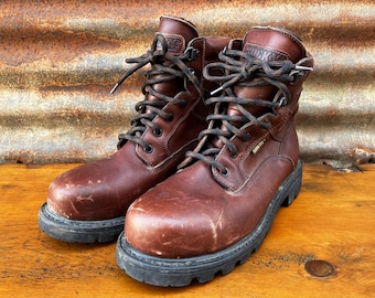 Vintage Carolina Boots Union Made USA Dark Cherry Leather #CA7003 Size: 10.5 2E Carolina CA7003 USA AMP 6 main image 3