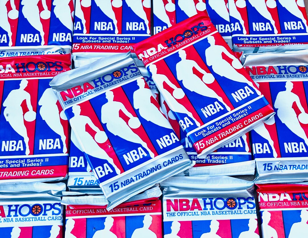 Price per Pack (1) Vintage Basketball Card Pack NBA Hoops 1990