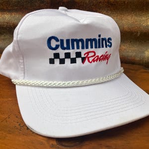 Authentic Vintage Hat Cummins Racing Advertising Cap 1980s Fashion Men’s Hat Adjustable Strap Back Trucker Hat Auto Car Collectible