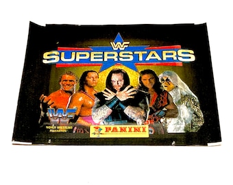 Pack of Vintage WWF Album Sticker Cards Wrestling Panini 1997 World Wrestling Federation WWE Undertaker, Shawn Michaels, The Rock + More!