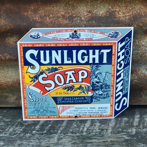 Vintage Sunlight Soap Sign Porcelain Sign Metal Sign Country Kitchen Modern Farm House Decor