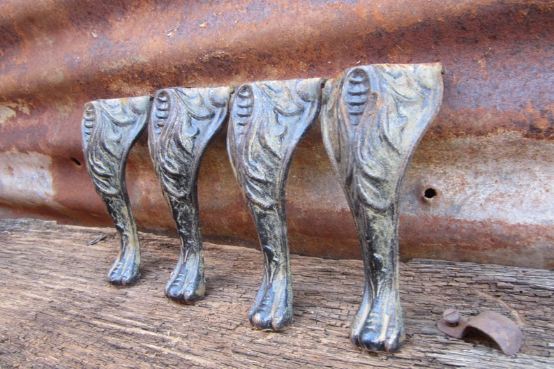 Set of 4 Vintage Cast Iron Claw Foot Legs Furniture Table or Etsy