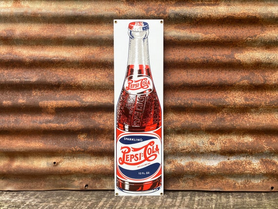 Vintage Pepsi Cola Sign 5 Cent Pepsi Sign Double Dot 1930s Style