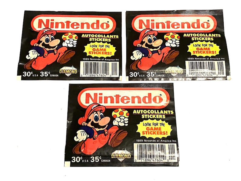 Nintendo Controller Rare Sticker Rare Nintendo Sticker Album Cards Authentic Vintage 1989 NES Nintendo ...