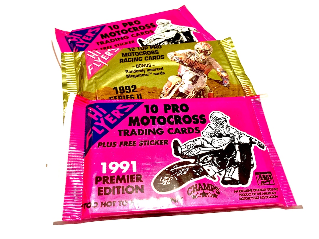 Vintage Motocross Cards Factory Sealed Unopened Packs Series 1 & 2