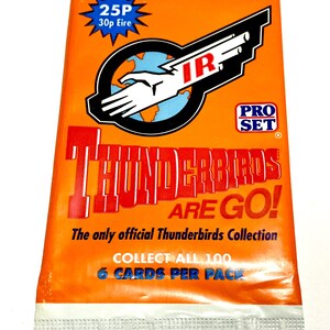 Thunderbirds Are Go Pack of Trading Cards Pro Set Factory Sealed Space Show Trading Card 1 Pack
