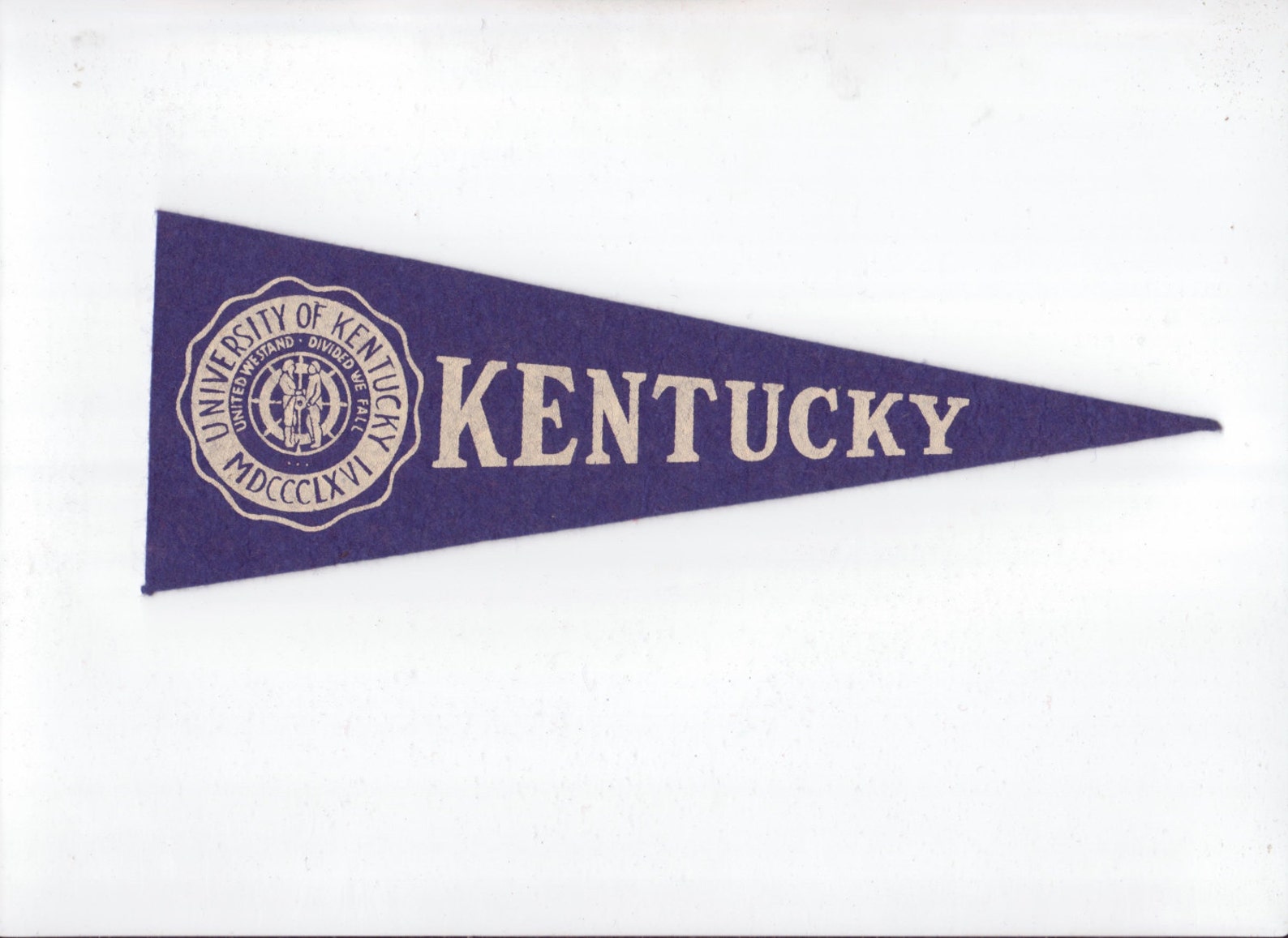 Vintage College Pennant Kentucky University 10 Inch Blue Vtg Small MINI ...