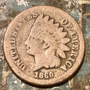 1860 Indian Head Penny Small Cent Civil War Era Strong Date Good Collectors Coin Own a Piece of United  States History Numismatics