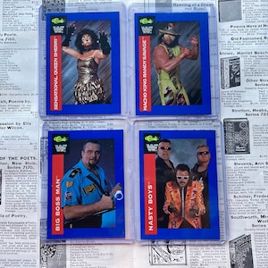 Choice of Wrestling Card Sensational Sherri, Big Boss Man, Macho Man Randy Savage, Nasty Boys 1991 Classic Cards Vintage WWF WWE 1990s