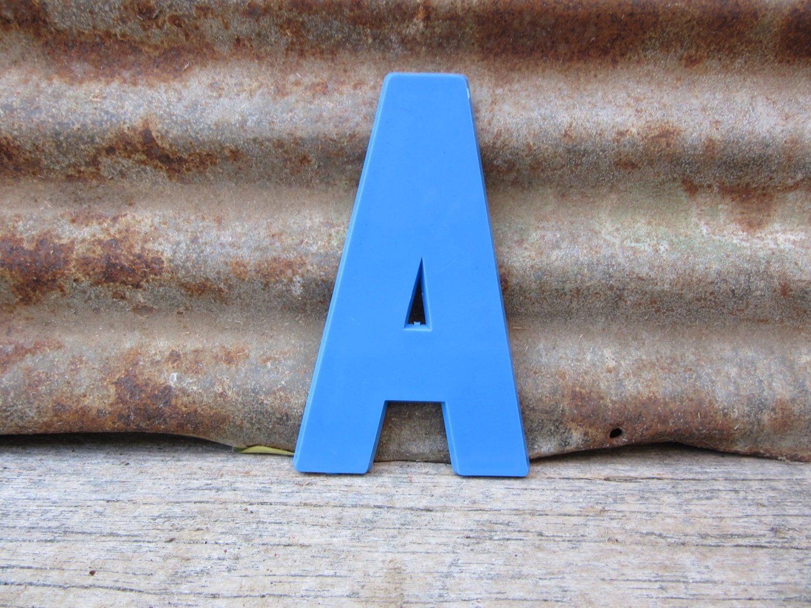 Vintage Letter Sign 8 Inch Letter A Sign Blue Simple Font - Etsy