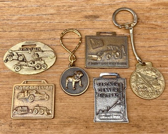 Choice Of Watch Fob Cat Caterpillar, Mack Bulldog, Galion, JCB, Gardner Denver Air Trac, Marion Shovel Vintage Construction Fob Keychain Z